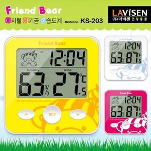 [무료배송] 라비센(LAVISEN) 아기곰 디지털 온습도계 KS-203
