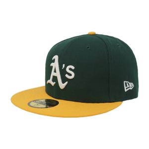 뉴에라 [슈즈네][정품] MLB 어센틱 오클랜드 애슬레틱스 홈 야구모자 사이즈캡 메이저리그 선수모자 5950-애슬레틱스-17HOME