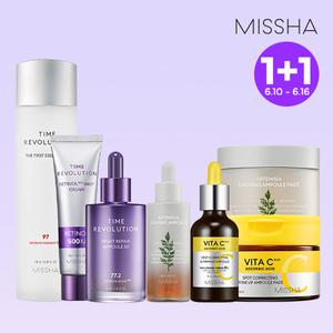 [20%+T11%]미샤 기초 썸머페스티벌 Up to 1+1 /앰플/세럼/에센스/크림/토너/마스크팩 외