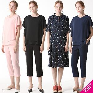 [르오트]2SET [홈쇼핑방송/르오트(LeOT)] 앨리스썸머 스트레이트 실루엣 상하의 2종세트-사이즈 55~88다양