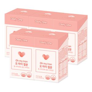 데일리원 오 마이 철분 비헴철 고함량 철분제 2g X 30포 5통