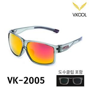 브이쿨 VK-2005 레드 투명 그레이 선글라스 도수클립