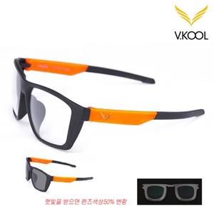브이쿨 VK-2007 투명 변색 낚시 선글라스 도수클립