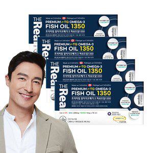 [더리얼] 프리미엄 알티지RTG 오메가 피쉬오일 1350 [1350mg x 180캡슐] x 4박스