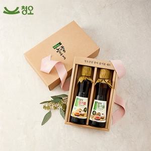 [청오]국산 참기름 들기름세트2호 참기름300ml+들기름300ml