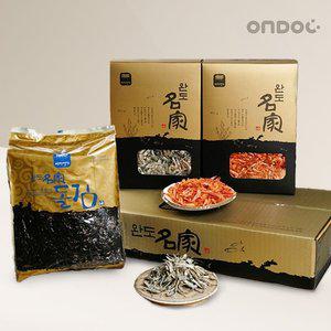 [온도씨]건어물 고급세트 4호(돌김100장, 중멸치800g, 건새우500g)