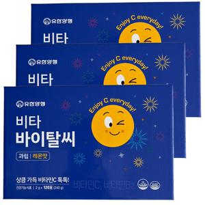 유한양행 비타민C 과립 레몬맛 하루섭취량 1000mg 360포 6개월분