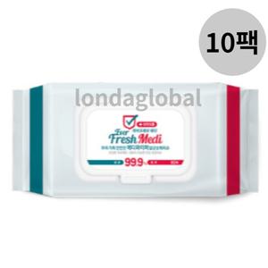 에버프레쉬 메디 안심 살균 소독 티슈 캡형 80매 10팩