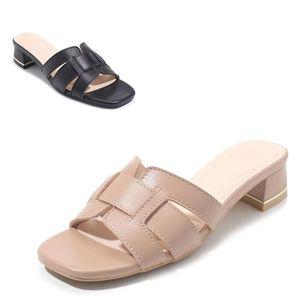 [갤러리아] 세라 여성 소가죽 스퀘어 스트랩 뮬 샌들 통굽 C23S410 컬러 2종 3CM