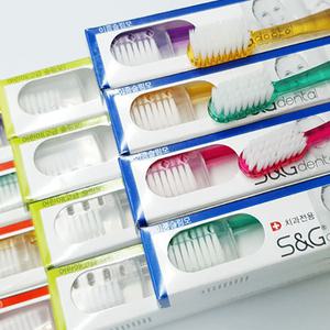 국산 치과칫솔 S&G 성인 이중슬림모,고급모,교정모 / 어린이 곰돌이,고급모 1박스12개