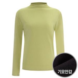 샤인 국산 여성 하프넥 기모 데일리 이너 소프트 긴팔 반폴라 티셔츠 DAI-WSH-