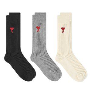 [아미]25SS 아미 양말/하트 양말/3pack/BFUSC003 379 971