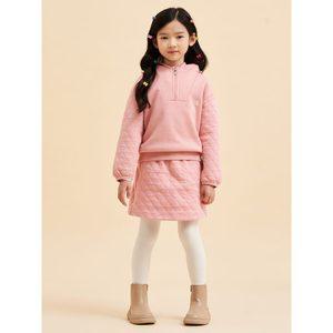 [BEANPOLE KIDS] 여아 면 퀼팅 반집업 상하 세트  핑크 (BI3841G01X) (BI3841G01X)
