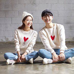 [몽피마피]남녀공용 사랑해요 맨투맨 긴팔 21A01/ 패밀리룩,가족사진의상