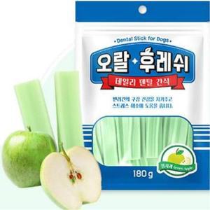 [OFK457O3]오랄후레쉬 강아지 치석제거껌 청사과 소형견