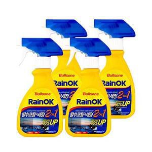 불스원 레인OK 2in1 발수코팅세정제 300ml 4개 유리크리너 / 유리발수코팅