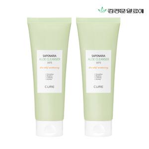 (15%추가) 김정문알로에 큐어 사포나리아 알로에 클렌져 150g 2개