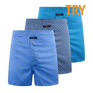 [TRY]트라이 남성 트렁크팬티 시원한 여름 사각 쿨트리플 박서 I03 3매입
