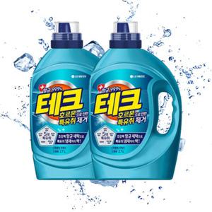 LG생활건강 테크 호르몬 특유취 제거 드럼용 2.7L X 2개