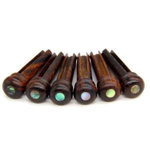골든 클래식 스타일 어쿠스틱 기타 브리지 핀 로즈우드 브리지 핀 4mm 순수 뼈 에보니 황동 서클 핫 1 개