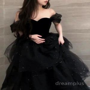 블랙 빅사이즈 연주회 드레스 원피스 롱 합창 파티복 무대의상