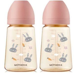 마더케이 베이직 PPSU 토끼 젖병 280ml_블라썸(무꼭지)*2개