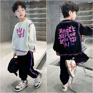 [삐삐네옷가게]남아 주니어 컬러풀 레터링 맨투맨 트레이닝
