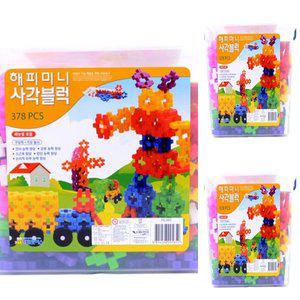 [기타]해피미니 사각블럭 378PCS 남자아이선물 여아선물 남아장난감