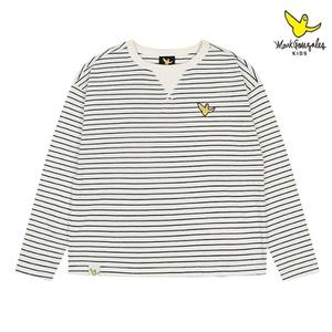 마크곤잘레스 키즈 엔젤 스트라이프 티셔츠 크림_MG43TL05