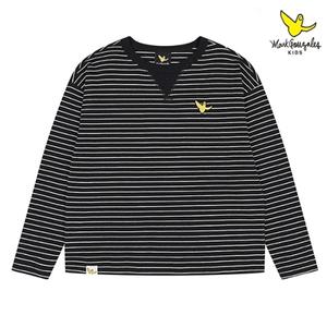 마크곤잘레스 키즈 엔젤 스트라이프 티셔츠 블랙_MG43TL05