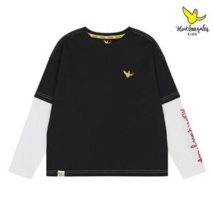 마크곤잘레스 키즈 엔젤 레이어드 티셔츠 블랙_MG43TL06