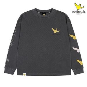 마크곤잘레스 키즈 엔젤 로고 피그먼트 티셔츠 차콜_MG43TL07