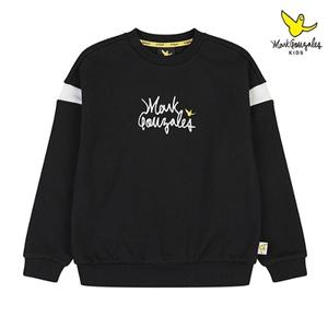 마크곤잘레스 키즈 엔젤 배색 맨투맨 블랙_MG43TM03