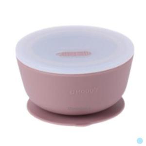 블루마마 실리콘 흡착볼 유아 아기 이유식 용기 핑크