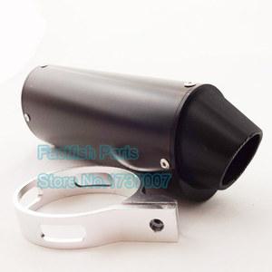 유니버설 알루미늄 38mm cnc 블랙 배기 머플러 125cc 140cc 150cc 155cc 160cc 중국 오토바이 핏 먼지 자전거