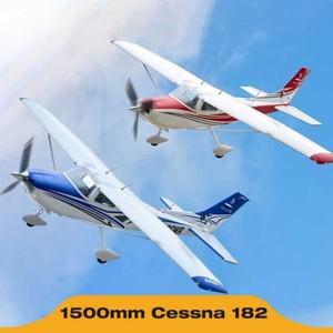 전기 리모컨 모형 Rc 비행기, 1500mm Cessna 182 트레이너 고정 날개, 야외 공연 소년 장난감