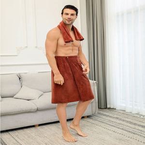남성용 샤워 가운 사우나 웨어러블 목욕가운 스커트