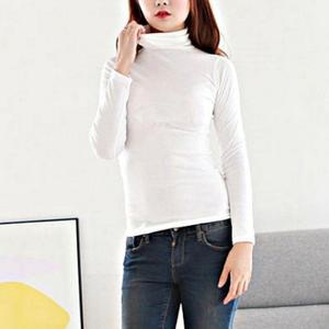 긴팔 여자상의 목폴라티셔츠 데일리룩 무지 기본