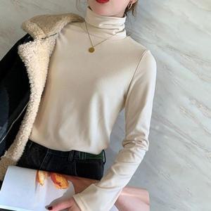 [오노마] ONM 기모 긴팔 데일리 긴목폴라 티셔츠 보온 간절기 여성