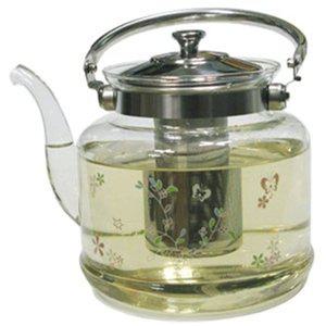 [기타]끈망 스텐 필터 유리 포트 주전자 3000ml 차망 거름망