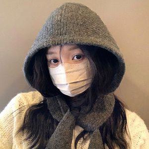 여자 스웨터 바라클라바 후디 FW 넥 목도리