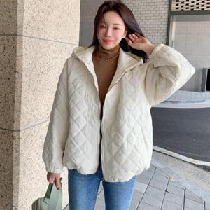 미시룩 루즈핏 후드 여자패딩 사파리점퍼