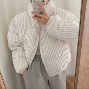 [오노마] ONM 겨울 여성 숏 패딩 코듀로이 따뜻한 아우터 웰론 재킷