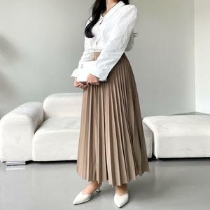 [오노마] ONM 2컬러 플리츠치마 여성 주름스커트 롱스커트 밴딩