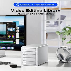 ORICO 35 인치 RAID HDD 도킹 스테이션 냉각 선풍기 포함  호환용 7 가지 모드 5 베이 USB30 5Gbps 150W 전