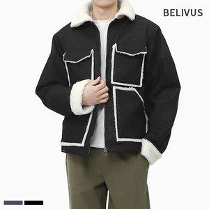 남성 데님 무스탕 4온스 겨울 양털 점퍼 BENT001