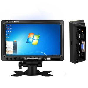 거치형 TV 모니터 소형 LCD 자동차 파이 CCTV PC용 VGA HDMI 입력 1024x600 해상도 7