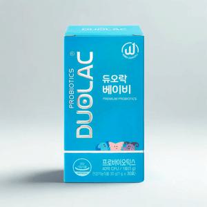 듀오락 베이비 30포 30일분 1개 유아 아기 프로바이오틱스 유당프리 유산균