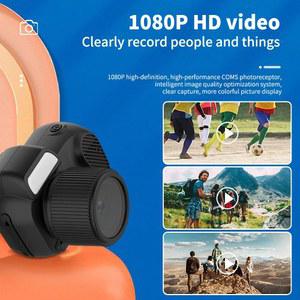 화면이 있는 미니 카메라, 미니 DV 야외 스포츠 HD 1080P 휴대용 빈티지 캠코더 비디오 녹음기 지지대, 128G TF 카드