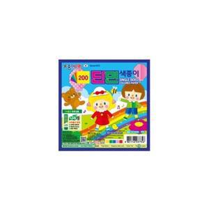 200 단면색종이 15cmx15cm 5색 5매 (갑50세트)